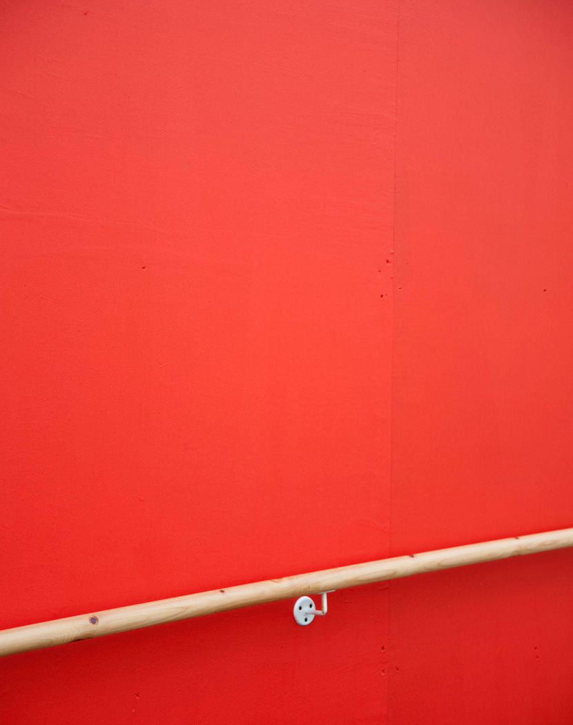 Hand Rail with Red Background